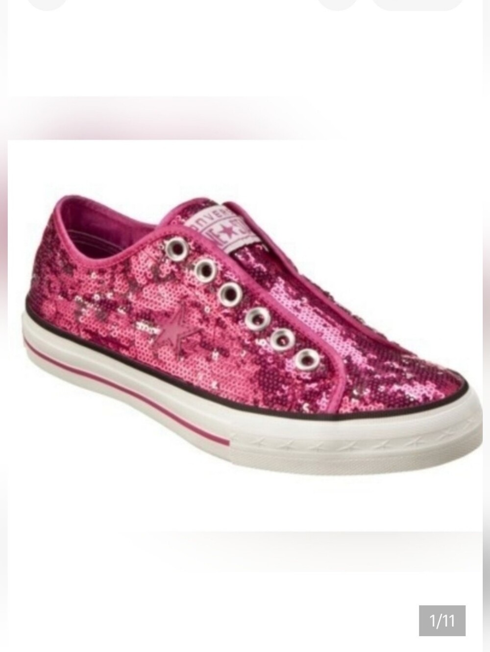 CONVERSE One Stars Sequin Slip-On Sneakers